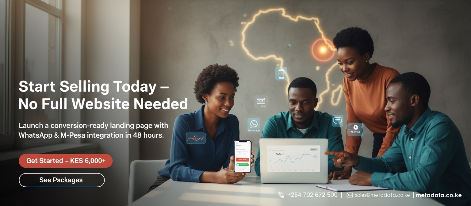 How a Simple Landing Page Can Help You Start Selling Before You Have a Full Website landing page website in Kenya